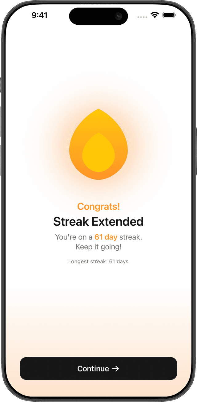 Bobbin streak tracking interface showing consecutive posting days on Threads